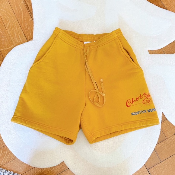 NWT Cherry LA Mountain Wear Sweatshorts Cali Gold Size Small “A Brighter Future” - Picture 8 of 13